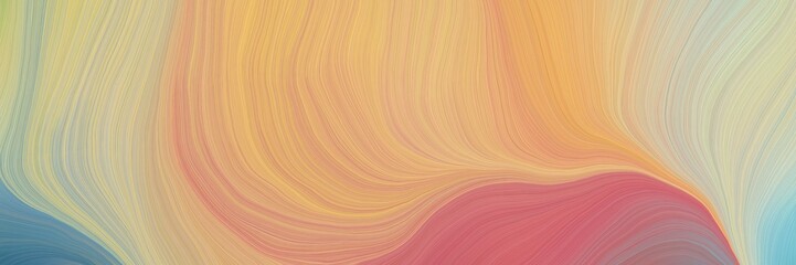 Poster - colorful and elegant vibrant creative waves graphic with modern soft curvy waves background design with burly wood, cadet blue and indian red color