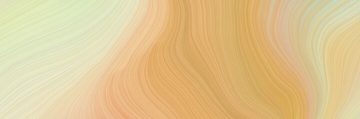 Aufkleber - colorful and elegant vibrant abstract artistic waves graphic with elegant curvy swirl waves background illustration with burly wood, wheat and antique white color