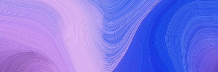 Fototapete - colorful and elegant vibrant artistic art design graphic with contemporary waves illustration with light pastel purple, royal blue and medium purple color
