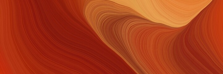 Aufkleber - colorful and elegant vibrant artistic art design graphic with modern soft swirl waves background illustration with firebrick, peru and coffee color