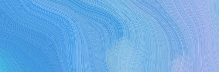 Fototapete - colorful and elegant vibrant background graphic with modern soft curvy waves background design with corn flower blue, light steel blue and sky blue color