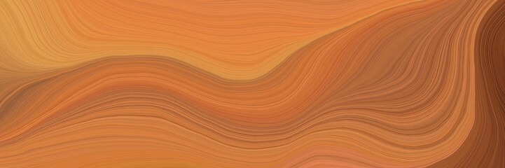 Poster - colorful and elegant vibrant background graphic with modern waves background illustration with peru, saddle brown and sienna color