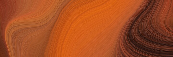Poster - colorful and elegant vibrant artistic art design graphic with modern curvy waves background design with coffee, very dark pink and chocolate color