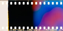 Film Strip Texture With Light Leaks, Abstract Background
