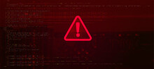 Abstract Vector Red Background. Malware, Or Hack Attack Concept