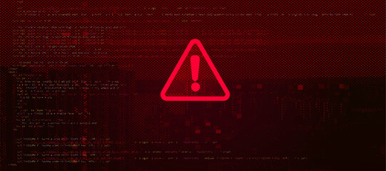 Abstract Vector Red Background. Malware, or Hack Attack Concept
