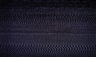 Wall Mural - Glitch art scan line background. TV scan line monitor for old technology concept. Old damaged monitor line spots for aesthetic design.