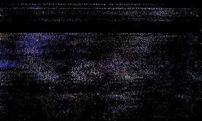 Wall Mural - Glitch art scan line background. TV scan line monitor for old technology concept. Old damaged monitor line spots for aesthetic design.