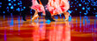 Man and woman dancer latino international dancing.  Ballroom dancing is a team sport..