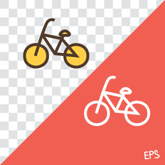 Wall Mural - Linear vector icon with bicycle