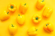 Yellow bell pepper on color background