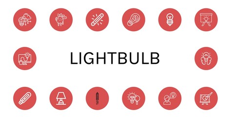 Poster - lightbulb icon set