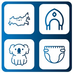 Sticker - Set of bear icons