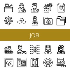 Canvas Print - job icon set