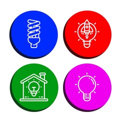 Sticker - light-bulb icon set