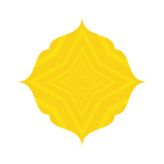 Sticker - elegant yellow color frame icon