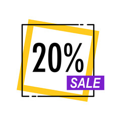 Sticker - Modern 20 Percent Sale Label