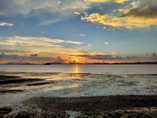 sunset on the beach