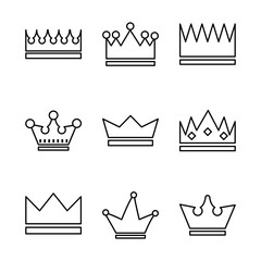 Canvas Print - bundle of crowns royal set icons