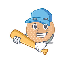 Sticker - Cool rounded bandage caricature picture design playing baseball