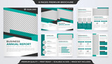 Fototapeta  - business annual report template design with bifold brochure format use for business profile and proposal
