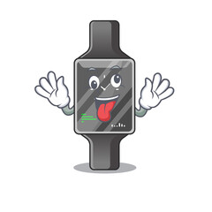 Canvas Print - A mascot design of smart watch having a funny crazy face