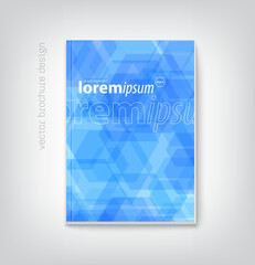 brochure, booklet, book cover design template, leaflet, flyer, poster, banner with hexagonal geometric background