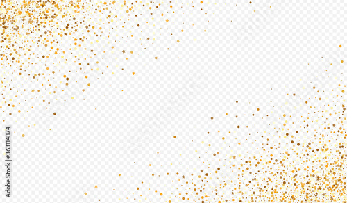 Gold Circle Effect Transparent Background. Paper Tableau sur Toile