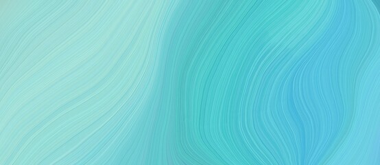 Aufkleber - background graphic design with modern waves background illustration with medium turquoise, powder blue and sky blue color
