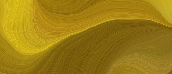 Aufkleber - background graphic element with elegant curvy swirl waves background design with olive, golden rod and dark golden rod color