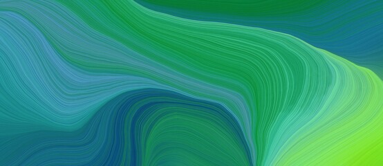 Aufkleber - background graphic element with abstract waves design with teal blue, sea green and pastel green color