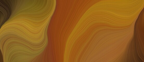 Aufkleber - background graphic element with modern soft swirl waves background illustration with brown, very dark green and chocolate color