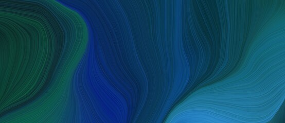 Aufkleber - background graphic element with contemporary waves illustration with dark slate gray, very dark blue and steel blue color