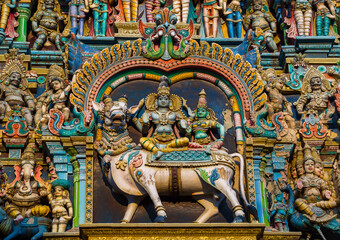 Meenakshi hindu temple in Madurai, Tamil Nadu, South India