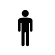 © fandi - Man icon prefer to toilet door or toilet symbol, etc