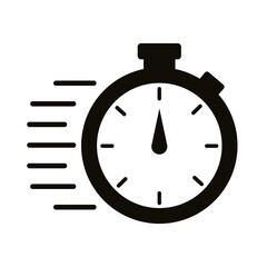 Sticker - chronometer timer silhouette style icon