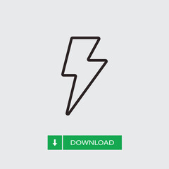 Wall Mural - Flash icon vector. Lightning sign