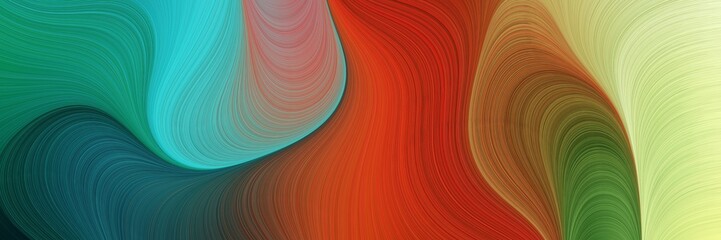 Fototapete - abstract colorful background with lines and sienna, teal green and tan colors. can be used as poster, background or banner