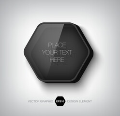 vector 3d hexagonal banner