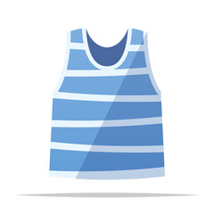 Summer tank top sleeveless shirt vector isolated illustration