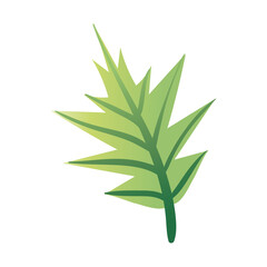  leaf palm hand draw style icon