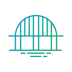 Sticker - bridge city gradient style icon