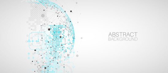 Vector illustration, Hi-tech digital technology and engineering theme.  Abstract background, communication  innovation concept.