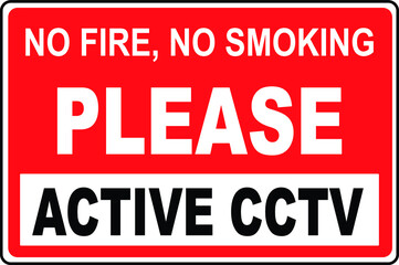 Poster - No fire highly flammable materials NO CAMPFIRE CAMPING warning vector sign notice