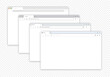© fenskey - Four different Mock-ups blank browser window for your design isolated transparent background. Vector illustration EPS 10
