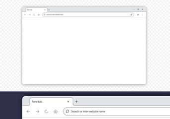 Mock-up blank browser window for your design isolated transparent background. Vector illustration EPS10	
