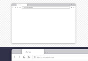 Wall Mural - mock-up blank browser window for your design isolated transparent background. vector illustration ep