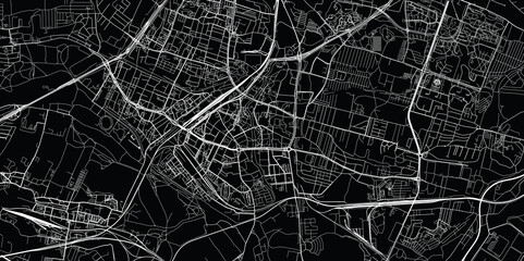  Urban vector city map of Sosnowiec, Poland