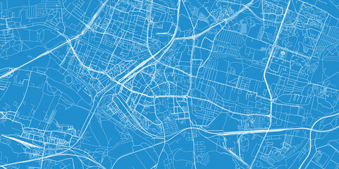 Urban vector city map of Sosnowiec, Poland