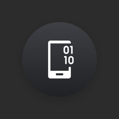 Mobile App Coding -  Matte Black Web Button